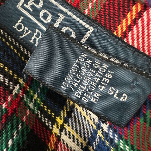 Polo Ralph Lauren Western Flannel Shirt Mens XXL Red Plaid Elbow Pads Pearl Snap - Picture 8 of 11